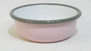 Enamel Bowl Pink 12 cm