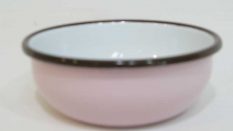 Enamel Bowl Pink 14 cm