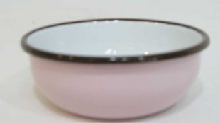 Enamel Bowl Pink 14 cm