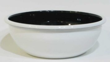 Enamel Bowl White 16 cm