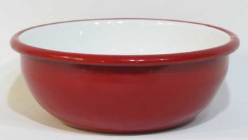 Enamel Bowl Red 16 cm