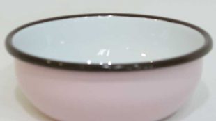 Enamel Bowl Pink 16 cm