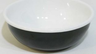 Enamel Bowl Black 16 cm