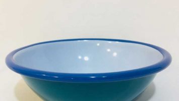 Enamel Bowl Petrol Blue 20 cm