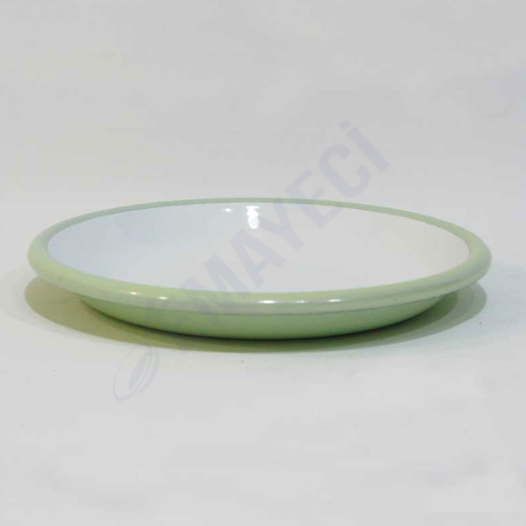 Emaye Servis Tabağı 20 cm Mint Yeşil